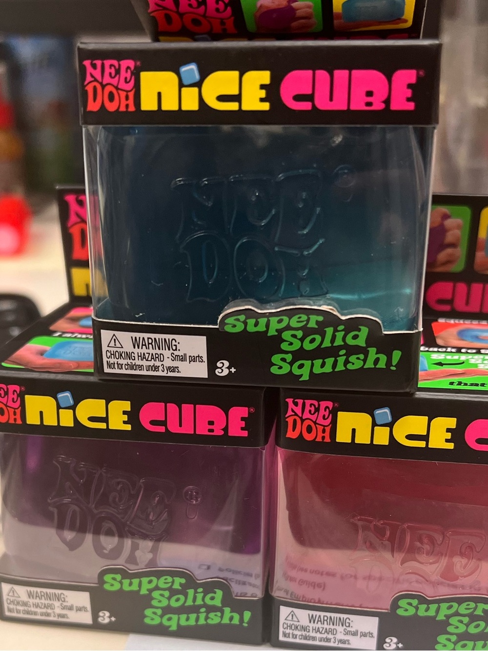 NEE DOH Nice Cube - Teal, or Purple Squishy Cubes